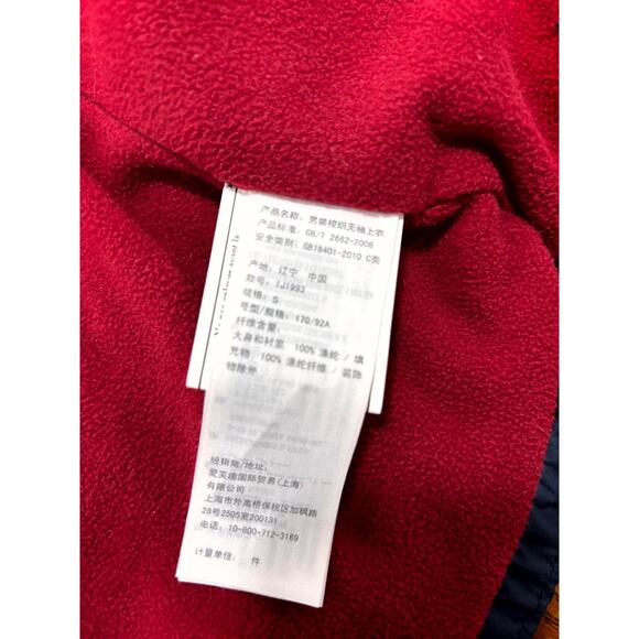 Vintage Y2K Abercrombie & Fitch Puffer Vest S Navy Soft Fleece Lined Mock Neck - Picture 9 of 9